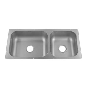Lavaplatos acero inoxidable Submontar Doble tanque 94 x 43 cm Socoda