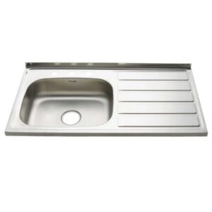 Mesón acero inoxidable Radiante 100 cm Liso Mezclador - Socoda
