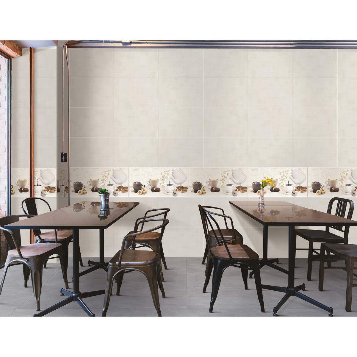 Base Decorada Cappuccino Beige Cara Única Corona - Imagen 2